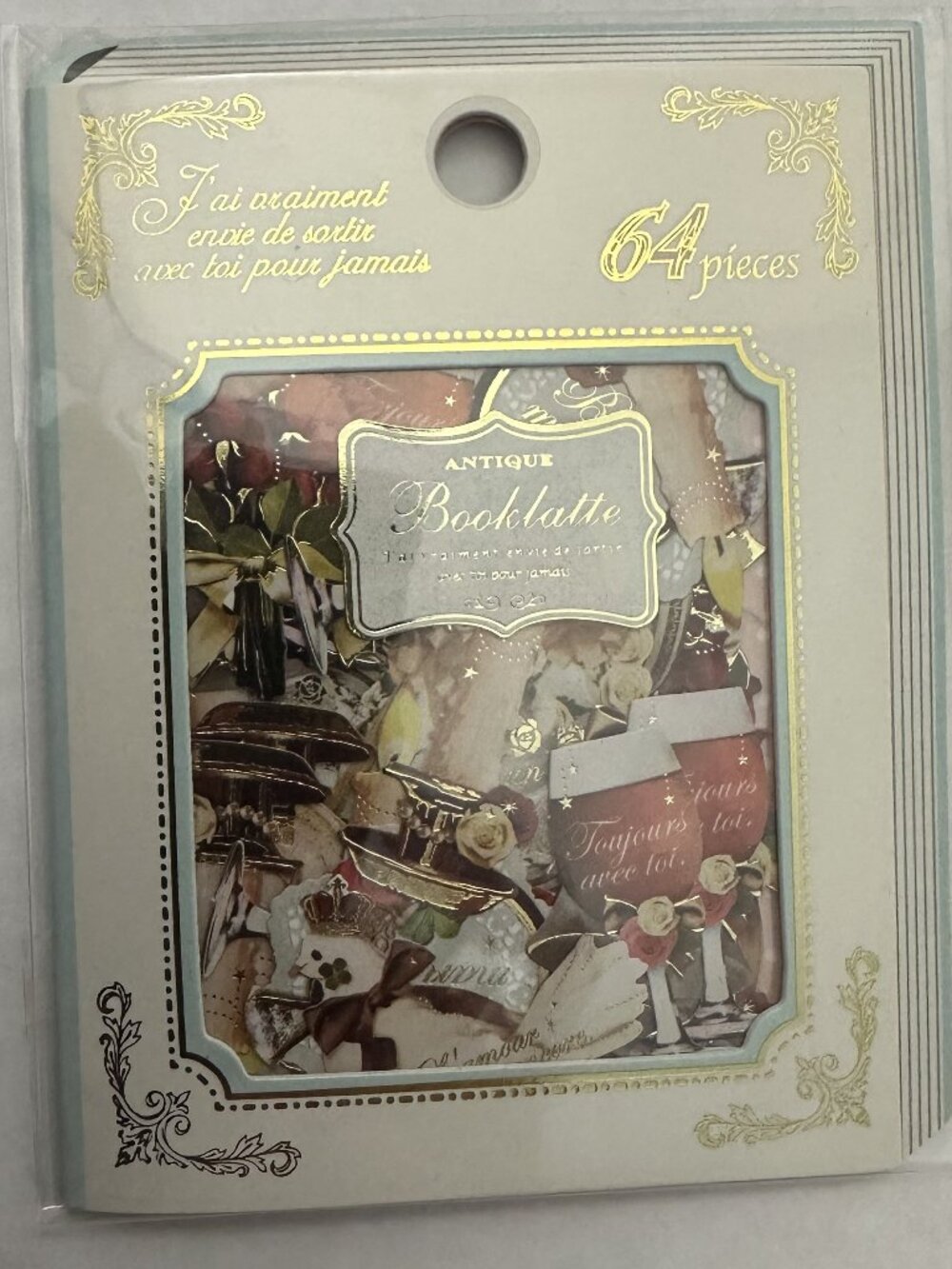 3 For $27 - Q-Lia Japan Antique Booklatte Vintage Flake Sticker